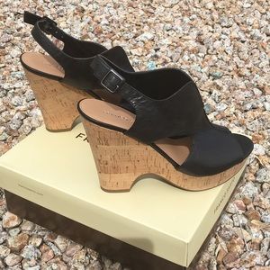 Franco Sarto Wedge Open Back Shoes